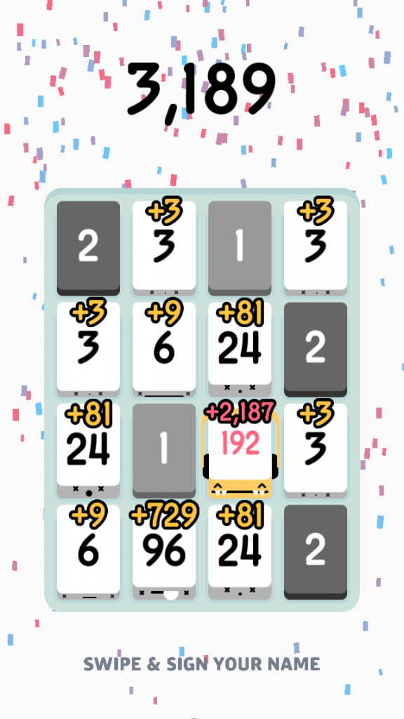 Threes! High score